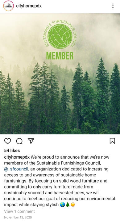 Sustainability Message