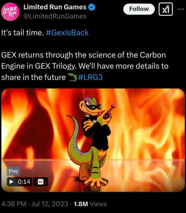 Gex Trilogy: World Premiere